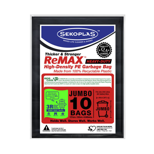 Sekoplas Remax Heavy Duty HDPE Garbage Bags XL 10pcs/pack (highest price)