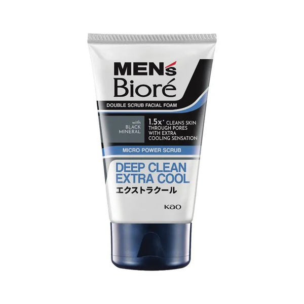 Men's Biore Deep Clean Extra Cool Double Scrub Facial Foam 100g (highest price)