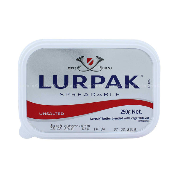 Lurpak Spreadable Unsalted Butter 250g
