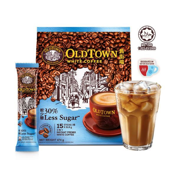 Old Town Less Sugar Instant 3 in 1 Premix White Coffee 31.6g x 15 (highest price)