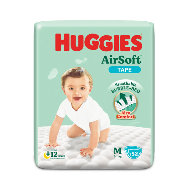 Huggies Airsoft Diapers SJP (Medium) 52sheets (highest price)