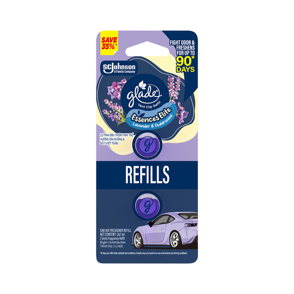 Glade Vent Clip Lavender and Sandalwood Refill 2ml x 2