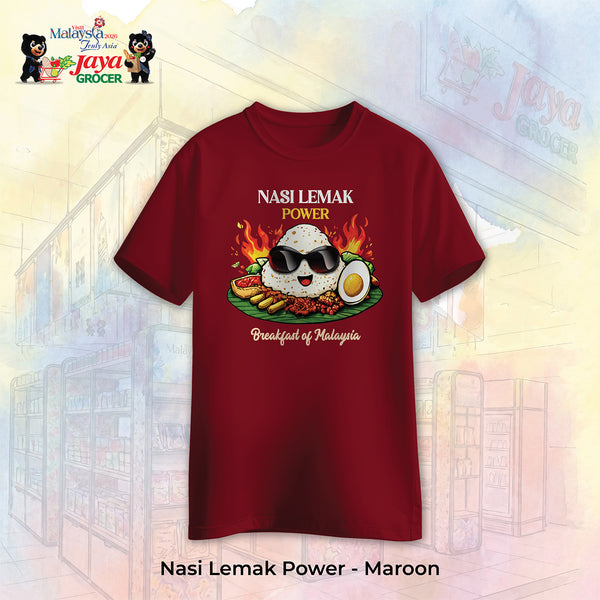 JS Apparel - Nasi Lemak Power (Maroon-M)