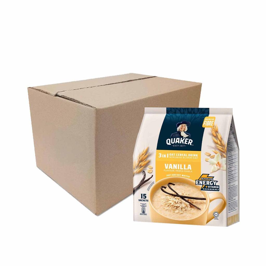 Quaker 3 in 1 Vital Vanilla Cereal Drink 28g x 15