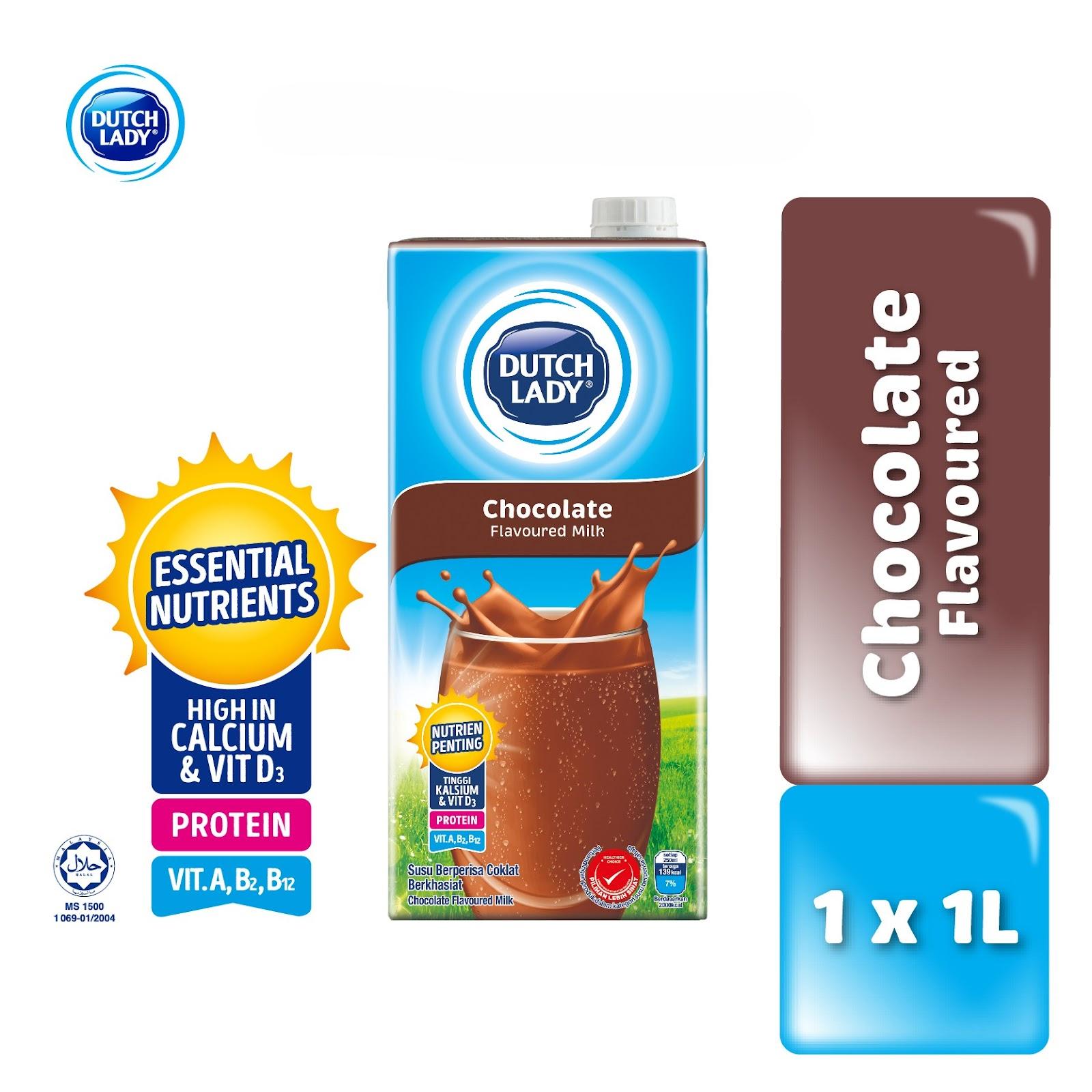 Dutch Lady Pure Farm Chocolate UHT Milk 1L