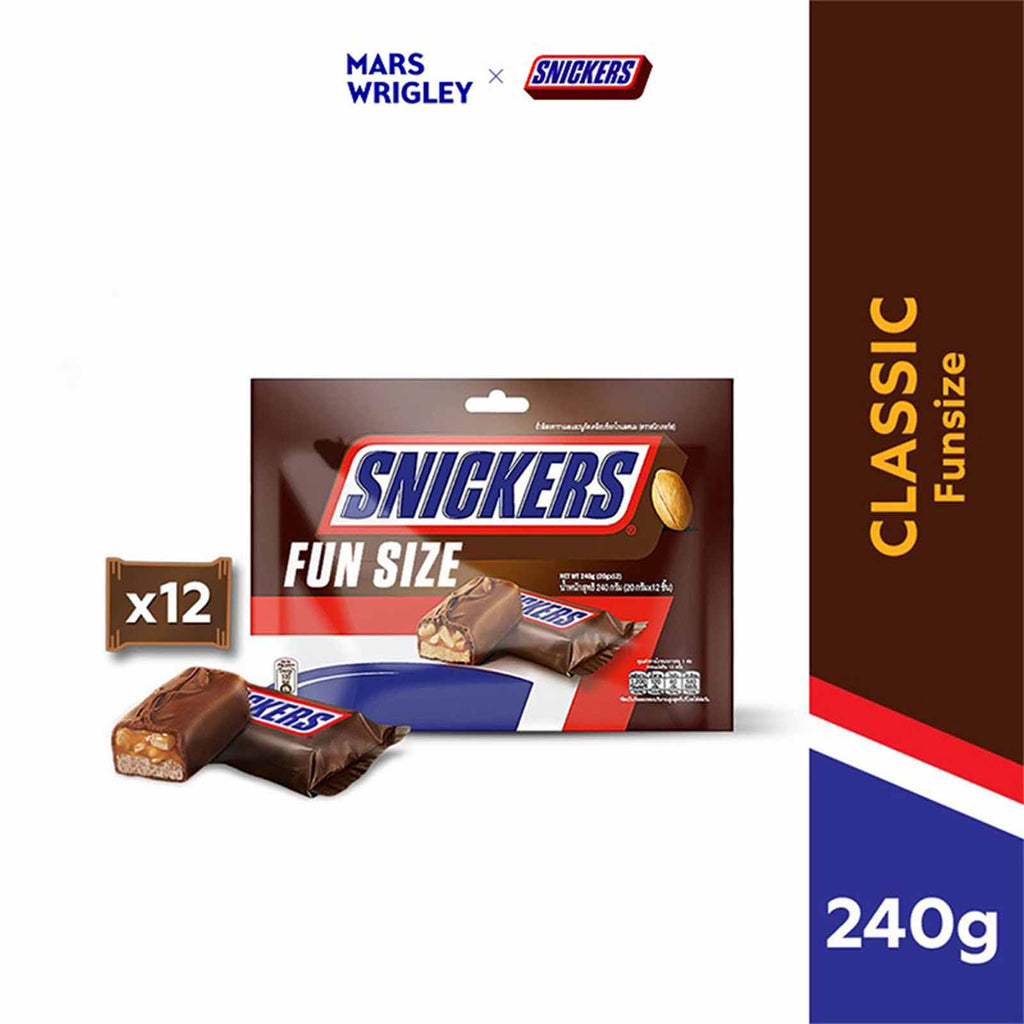 Snickers Fun Size Peanut Chocolate Bar 12pcs/pack