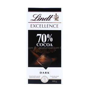 Lindt Excellence Dark 70% Cocoa Chocolate Bar 100g