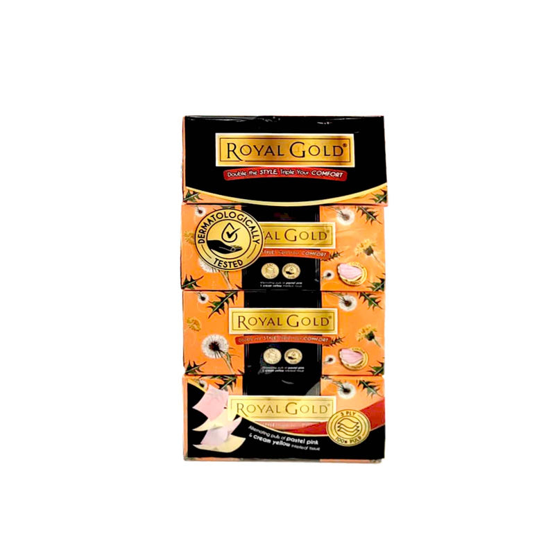 Royal Gold Twin Tone Interleaf Facial Tissue 110pcs/pack