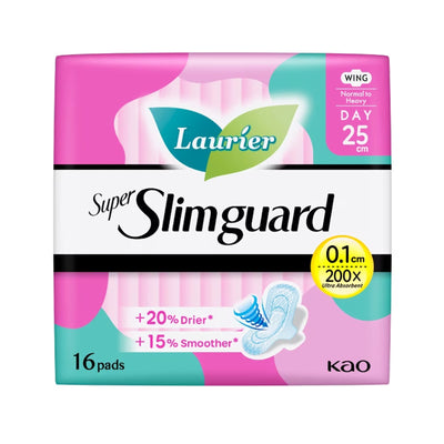 Laurier Super Slimguard Wing Pad 25cm x 16pads