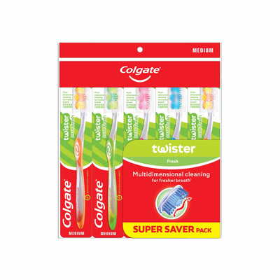 Colgate Twister Toothbrush (M) 3+2 1pack