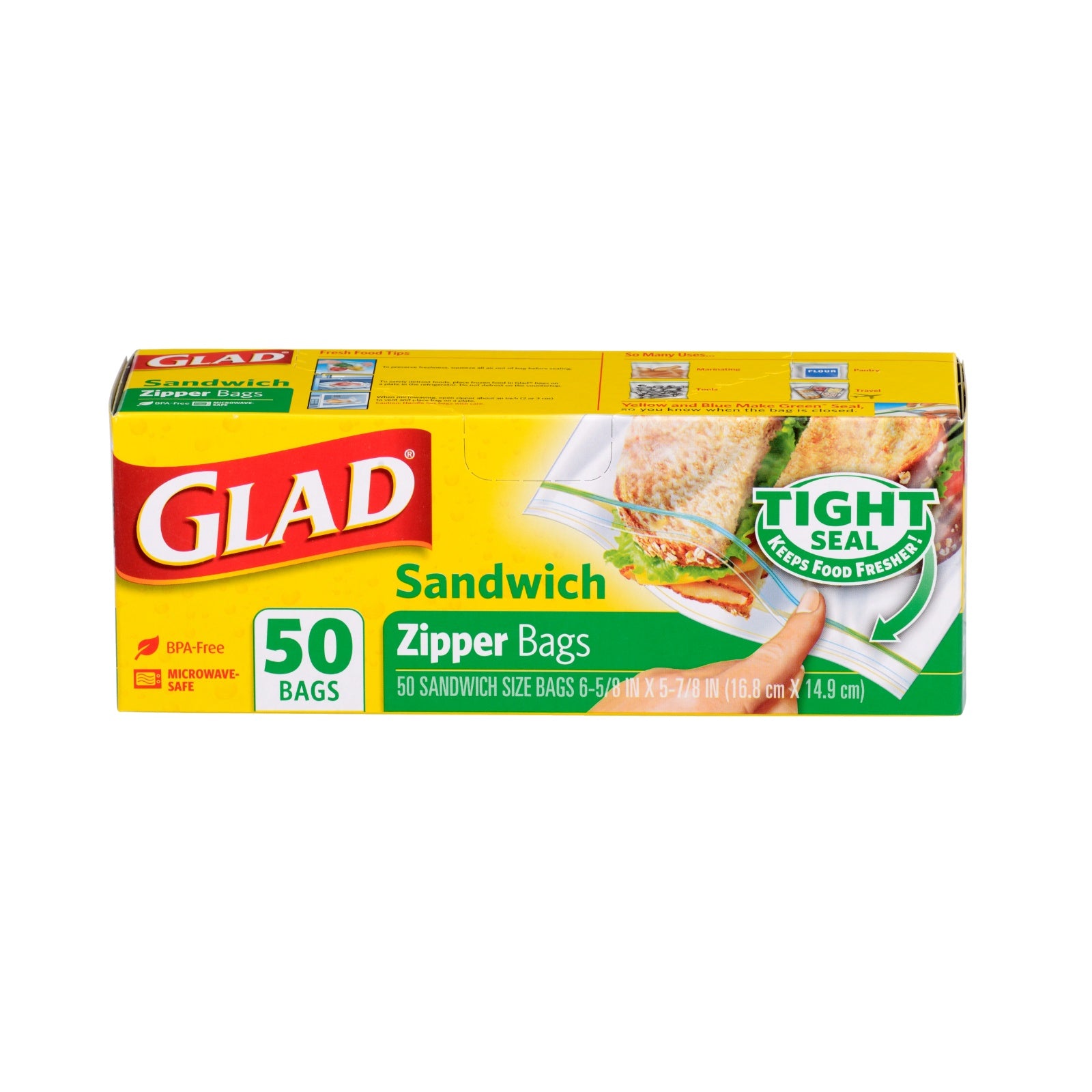 Glad Zipper Sandwich Bag 50pcs/pack