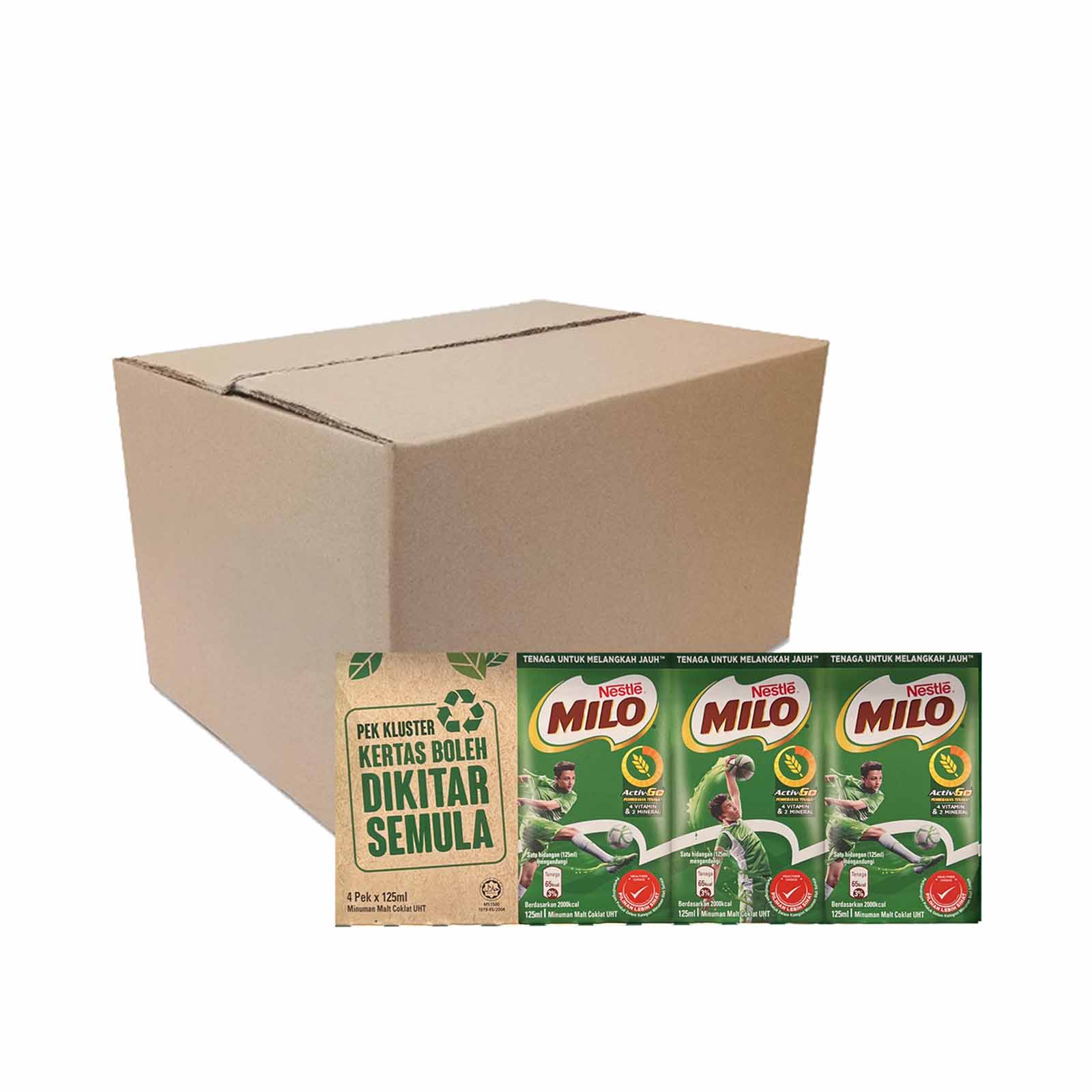 Milo Activ-Go Ready-to-Drink Chocolate Malt Drink 125ml x 4