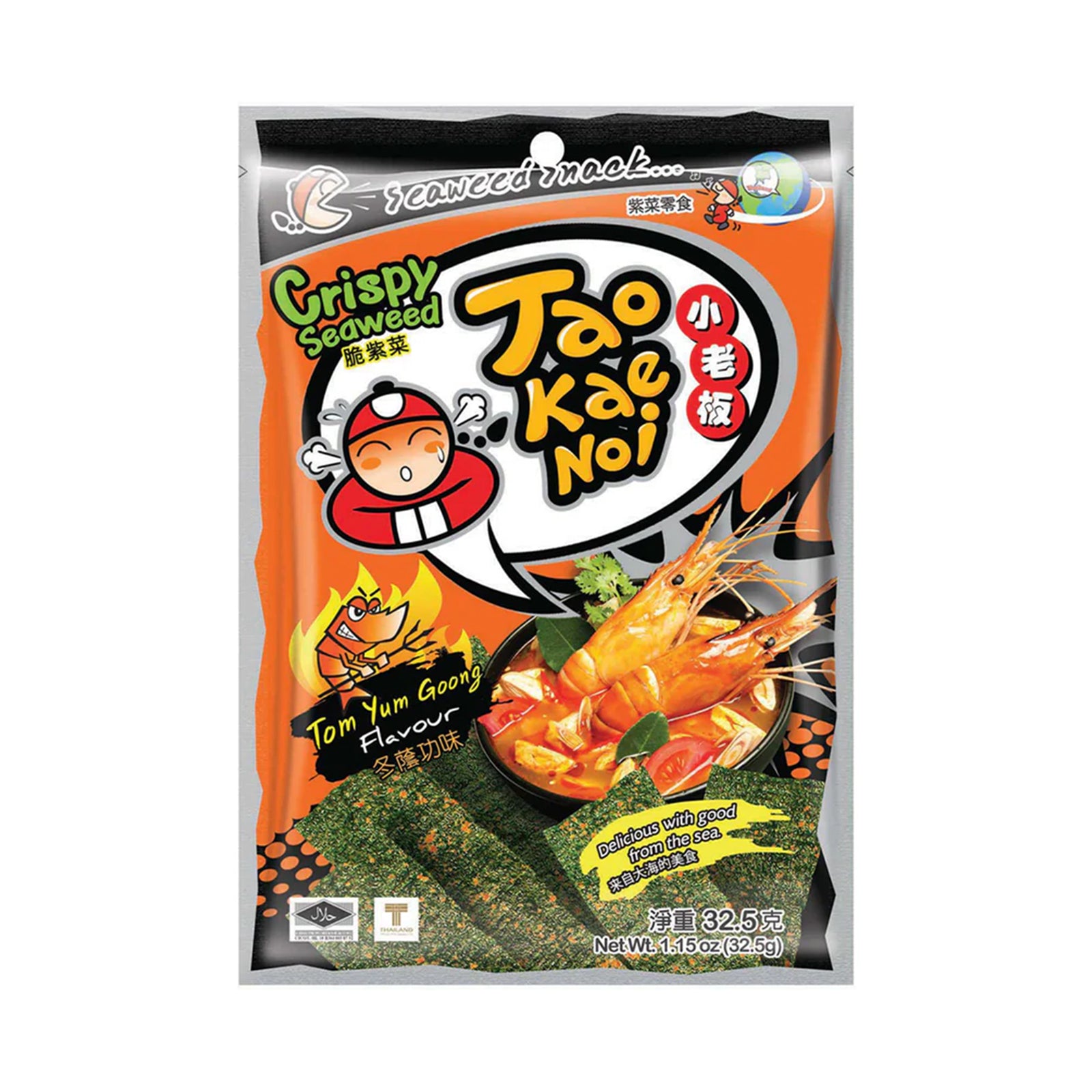 Tao Kae Noi Bigbang Tom Yum Goong Seaweed Snack 50g