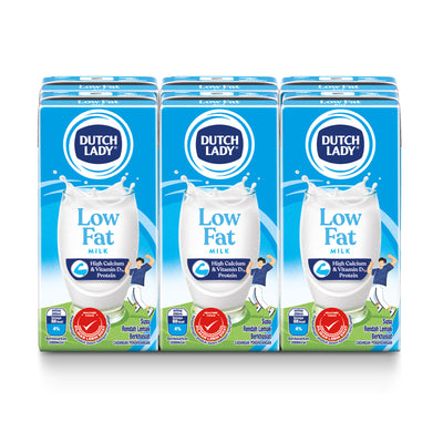 Dutch Lady UHT Low Fat Milk 200ml x 6