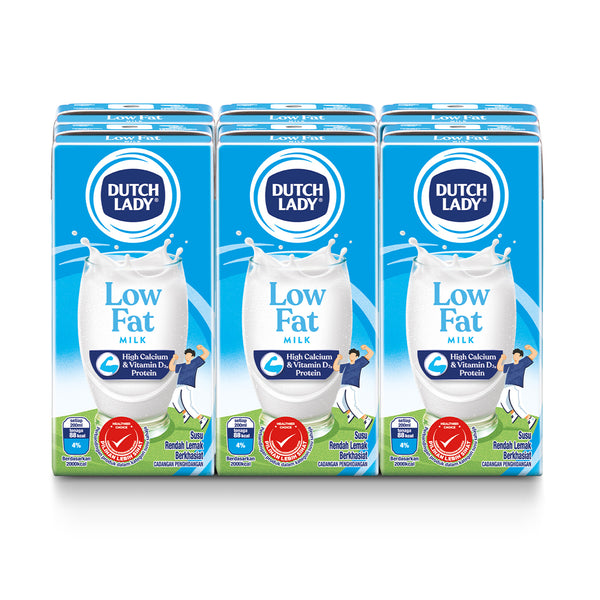 Dutch Lady Pure Farm Low Fat UHT Milk 200ml x 6 (highest price)