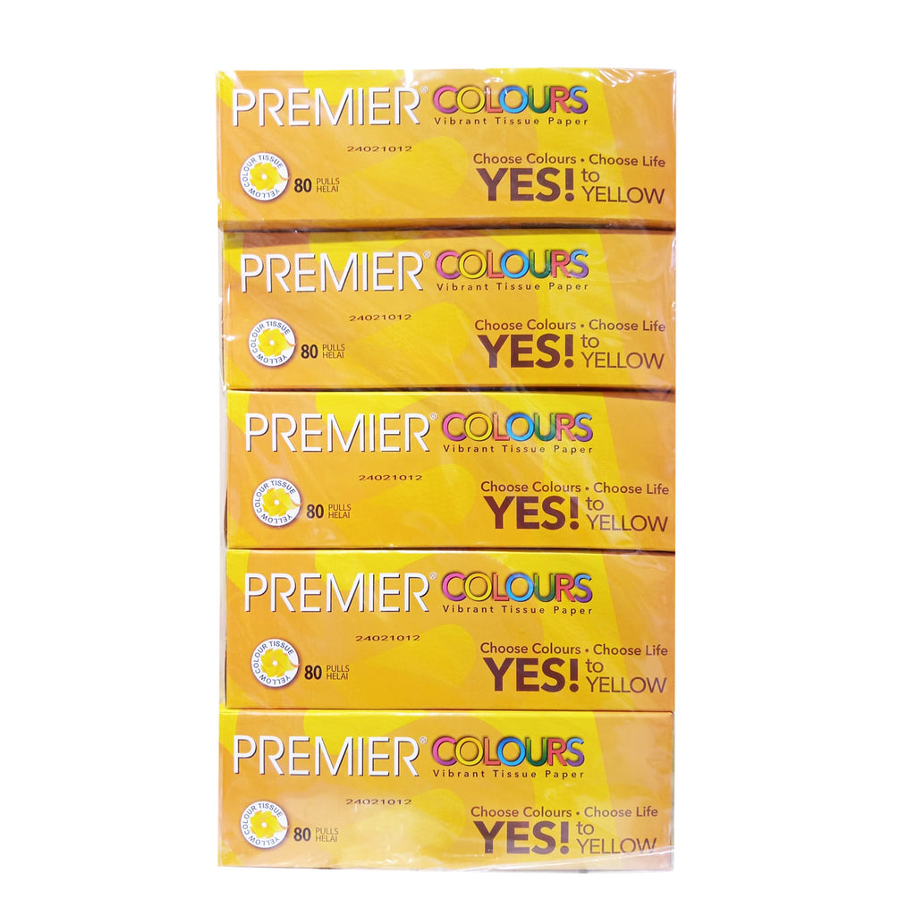 Premier Colours Vibrant Tissue Paper 80pcs x 5