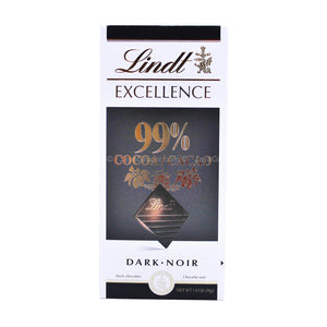 Lindt Excellence Dark 99% Cocoa Chocolate Bar 50g