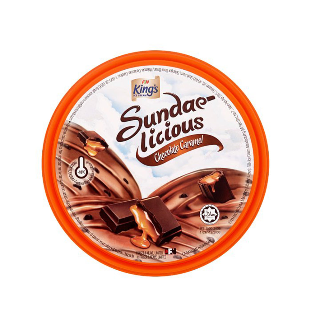 Kings Sundae Licious Chocolate Caramel Ice Cream 800ml