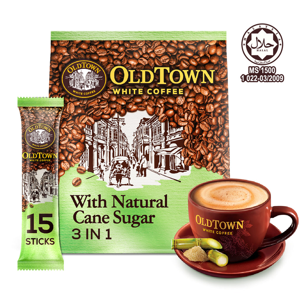Old Town Cane Sugar Instant 3in1 Premix White Coffee 36g x 15
