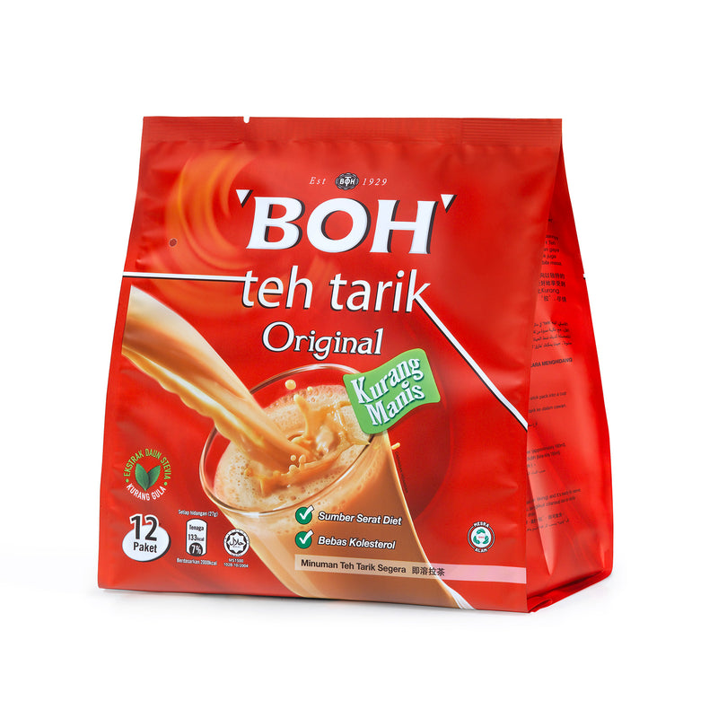 Boh Teh Tarik Original Less Sweet 27g x 12
