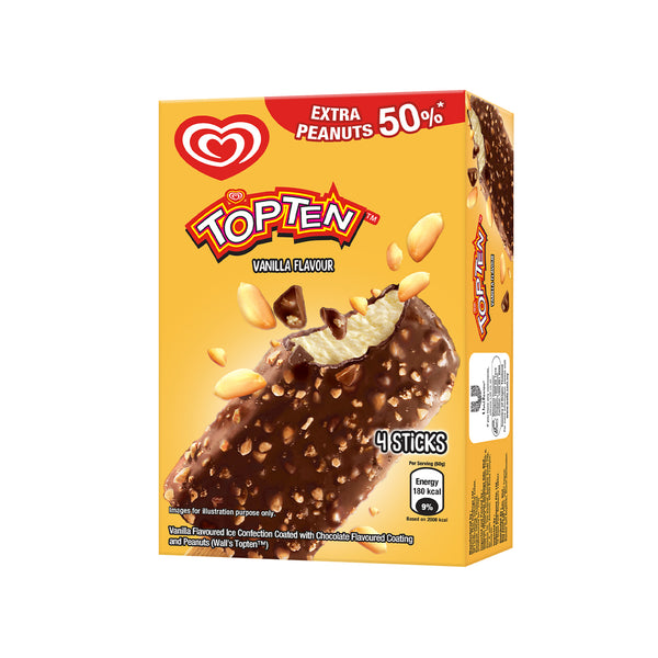 Wall's Top Ten Vanilla Flavor Ice Cream 73ml x 4