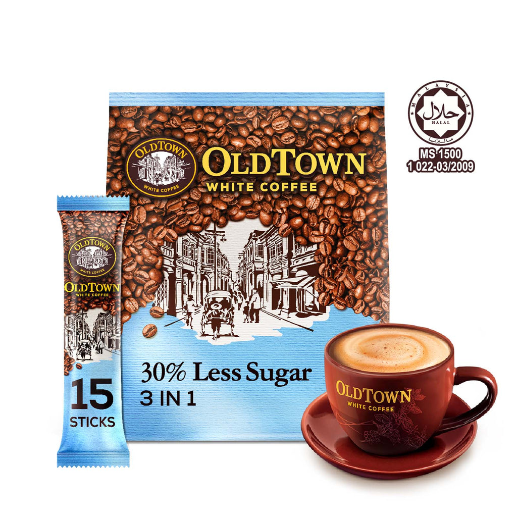 Old Town Less Sugar Instant 3 in 1 Premix White Coffee 31.6g x 15