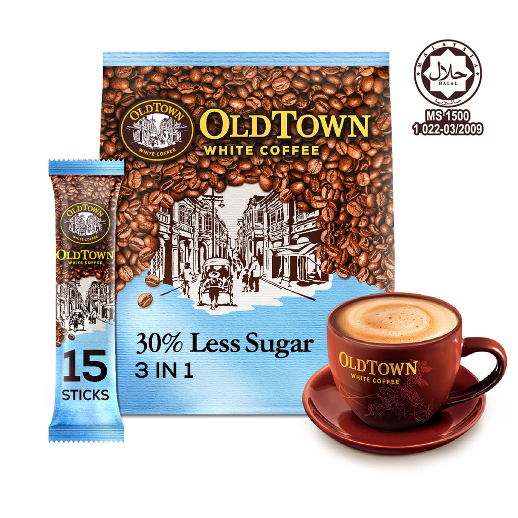 Old Town Less Sugar Instant 3 in 1 Premix White Coffee 31.6g x 15