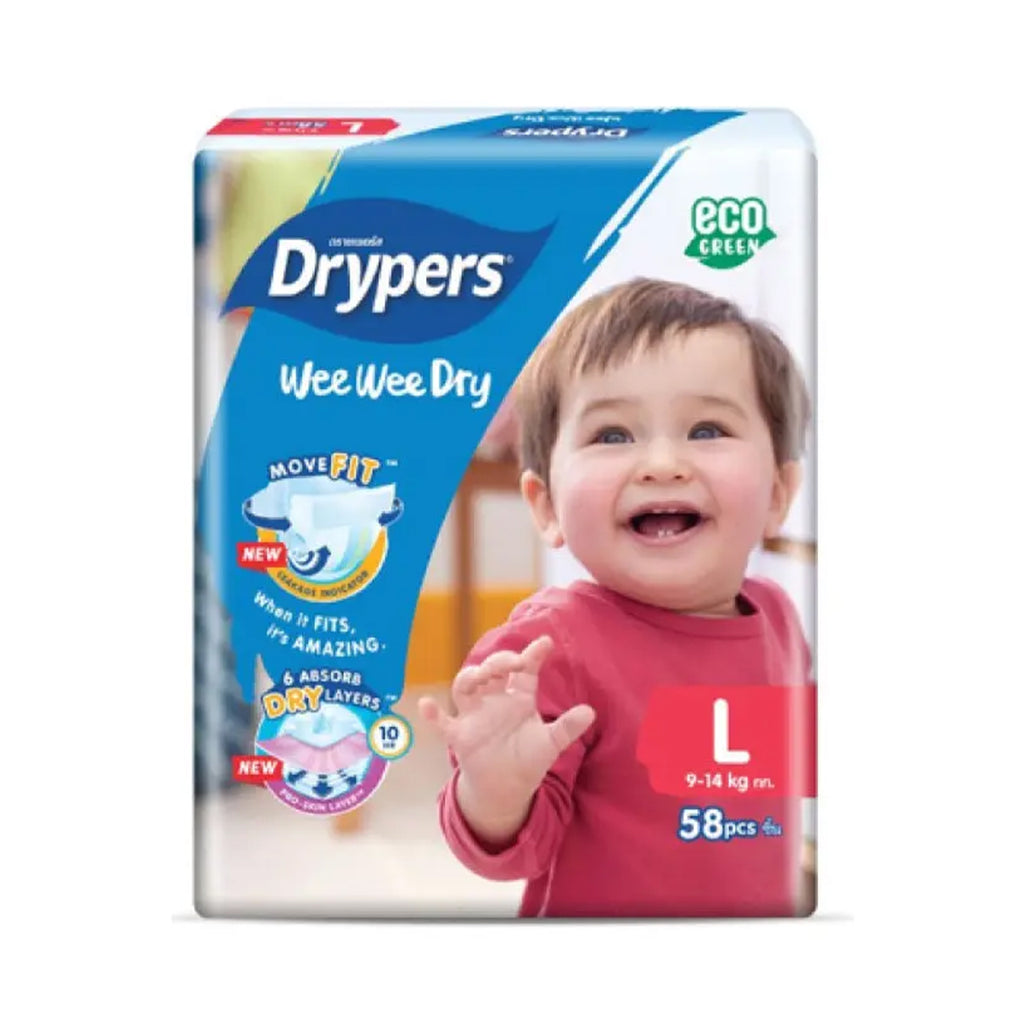 Drypers Wee Wee Dry Mega Pack (Large) 58pcs/pack