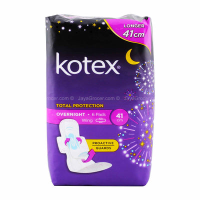 Kotex Soft And Smooth Overnight Wing Extra Long 41cm x 6sheets