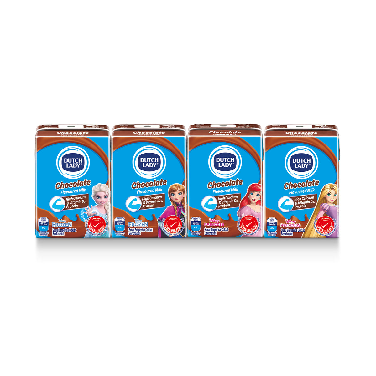 Dutch Lady Milky Frozen UHT Milk Chocolate Flavour 125ml x 4
