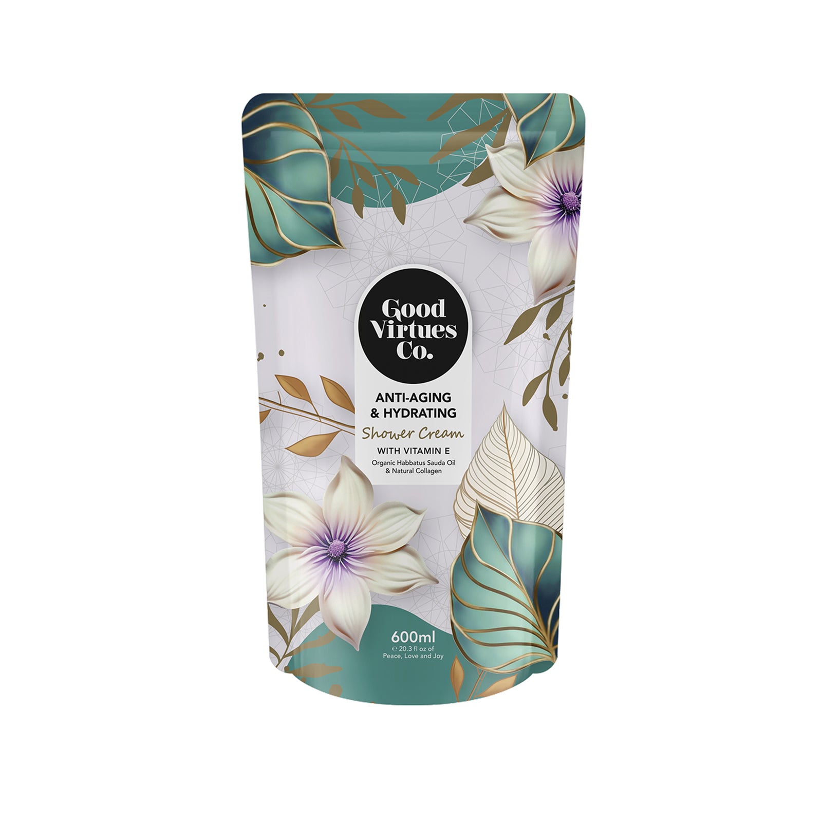 Good Virtues Co Anti Aging and Hydrating Shower Cream Refill 600ml