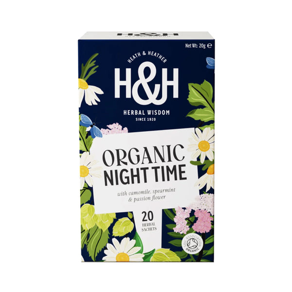 Heath & Heather Organic Soft And Sleepy Night Time Tea with Camomile, Valerian and Hops 40g (highest price)