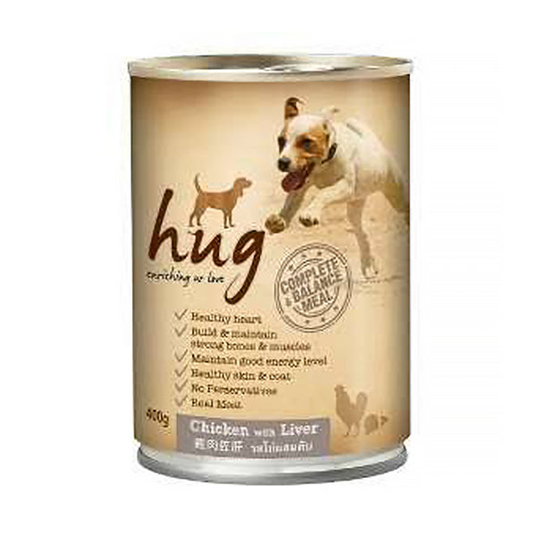 Hug Chicken with Liver Canned Dog Food 400g