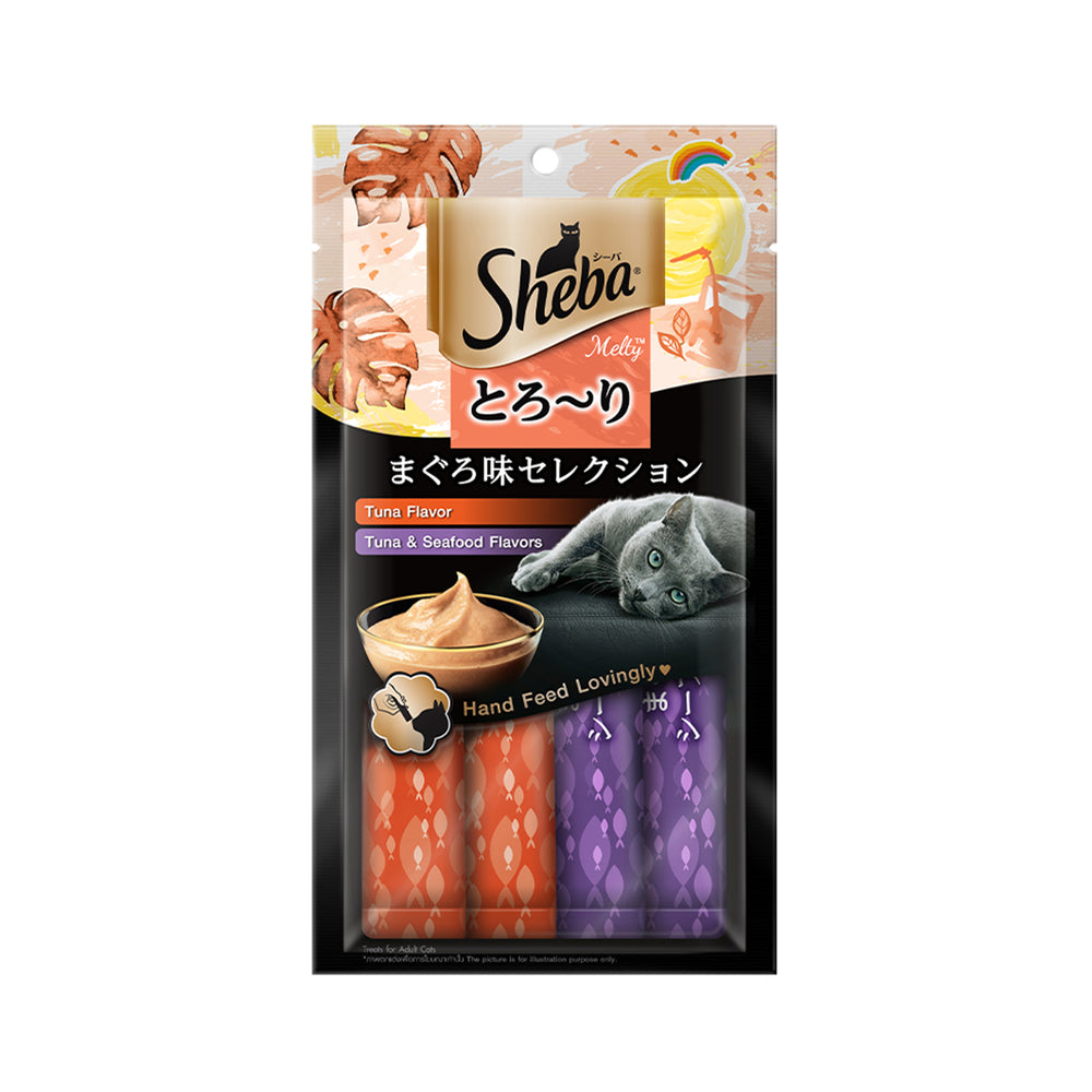 Sheba Melty Tuna And Tuna Seafood Flavours 48g