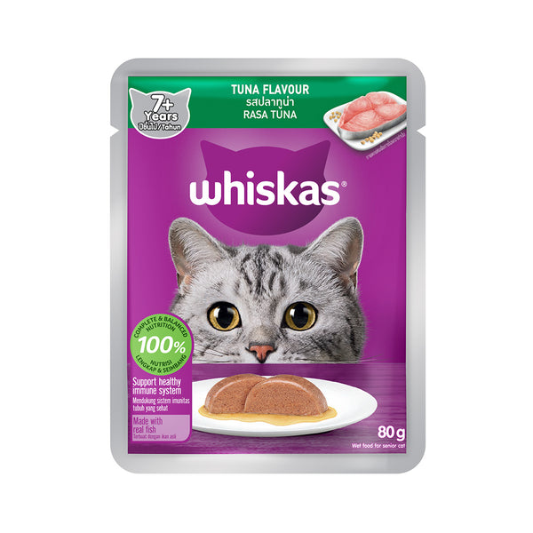 Whiskas Pouch Adult 7+ Years Tuna 80g