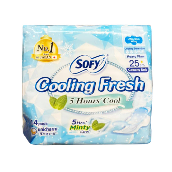 Sofy Cooling Fresh Ultra Slim Wing Pad 25cm 14pcs/pack