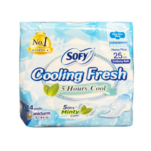 Sofy Cooling Fresh Ultra Slim Wing Pad 25cm 14pcs/pack
