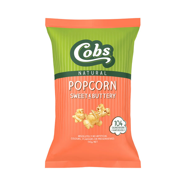 Cobs Natural Popcorn Sweet and Buttery Flavour 110g (highest price)