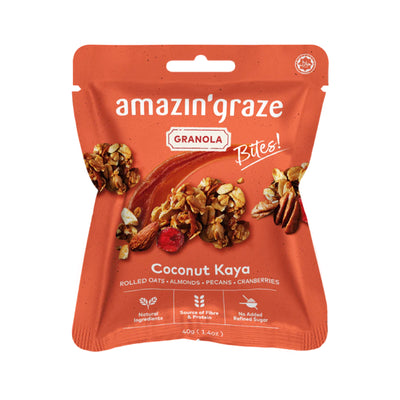 AmazinÃ¢â‚¬â„¢ Graze Coconut Kaya Granola Bites 40g