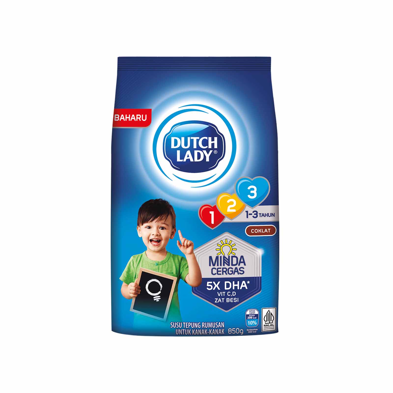 Dutch Lady 123 Chocolate Growing Up Milk 850g