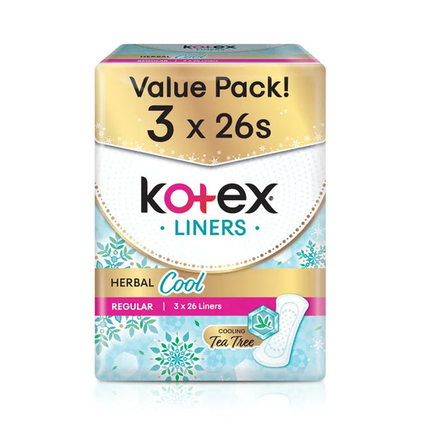 Kotex Liner Herbal Cool Regular 26sheets x 3 (highest price)