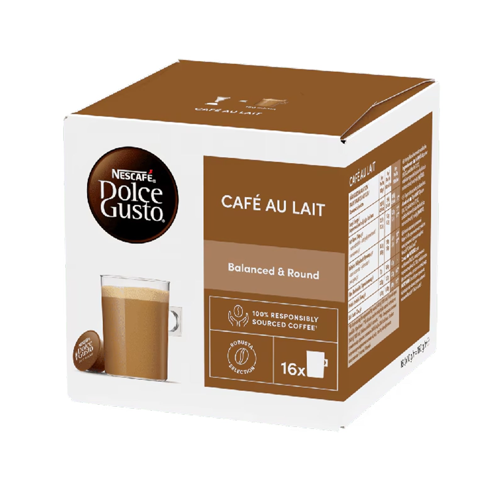 NESCAFE D/GUSTO CAFE AU LAIT INTENSO 16S