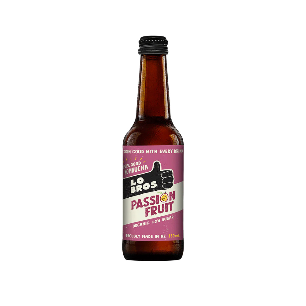 Lo Bros Raspberry Passionfruit Kombucha 330ml