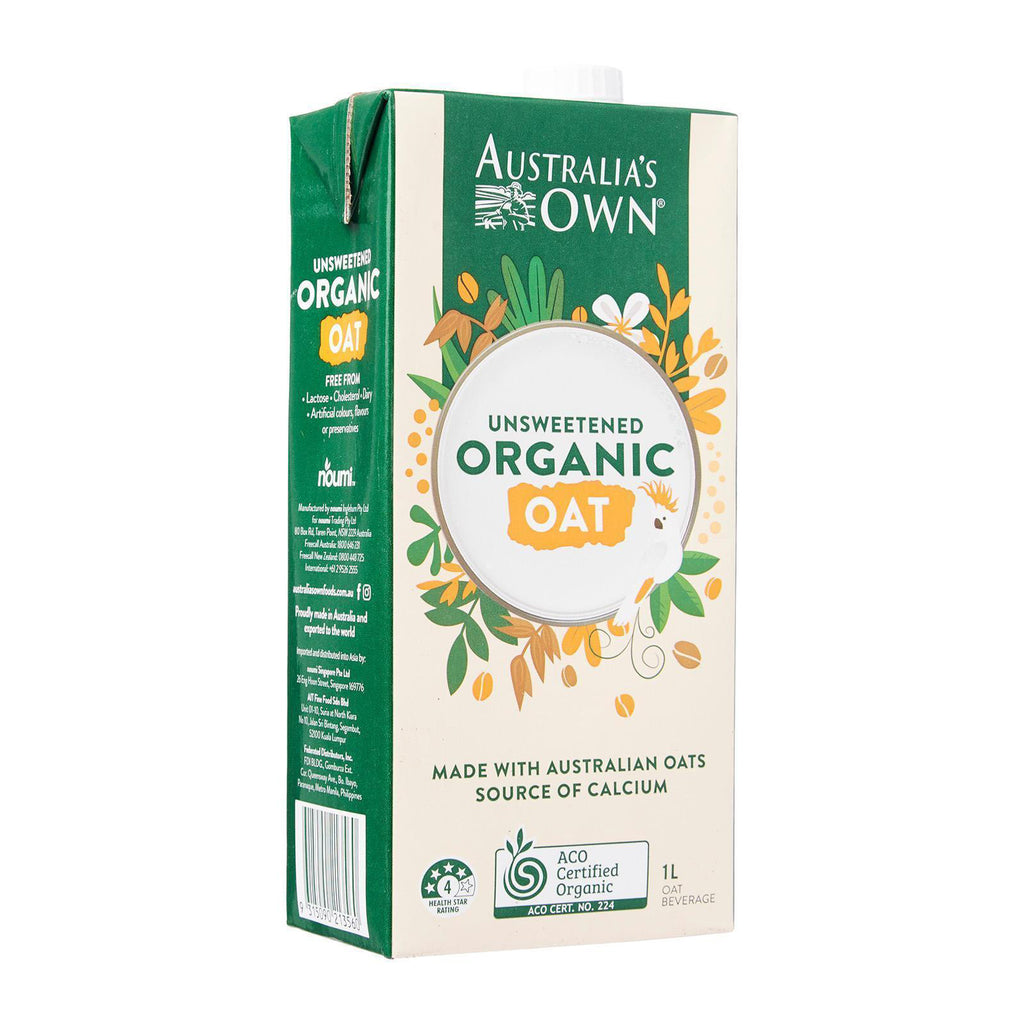 Autralias Own Unsweetened Organic Oat Milk 1L
