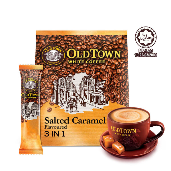 Old Town Salted Caramel Flavoured Instant 3 in 1 Premix White Coffee 31.6g x 15