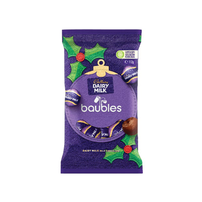 Cadbury Dairy Milk Chocolate Christmas Baubles Bag 112g