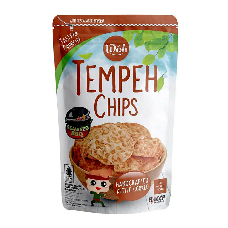Woh Tempeh Chips Seaweed Bbq 100g
