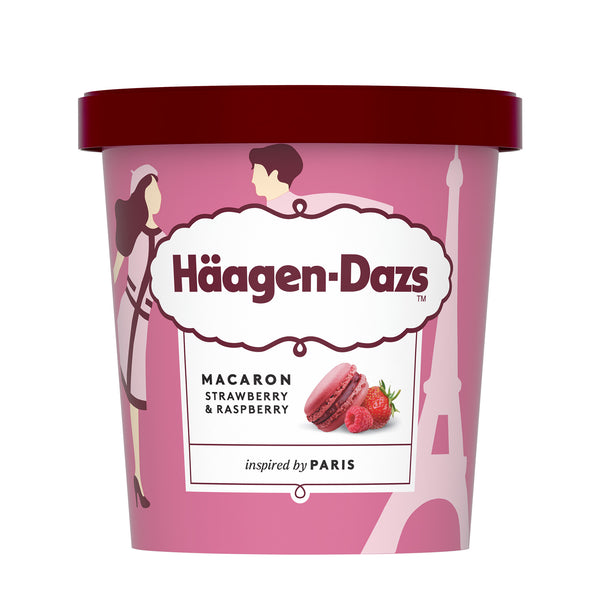 Haagen Dazs Macaron, Strawberry and Raspberry Ice Cream 420ml (highest price)