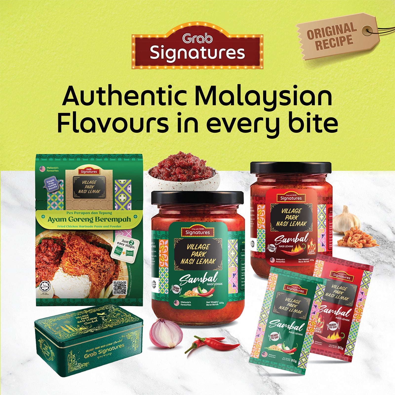 Grab Signature Village Park Original Nasi Lemak Sambal Jar 225g