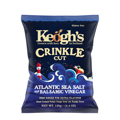 Keoghs Crinkle Cut Atlantic Sea Salt And Balsamic Vinegar 125g